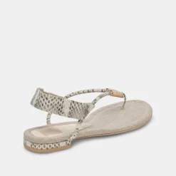 BACEY SANDALS GREY WHITE EMBOSSED STELLA^Dolce Vita Best