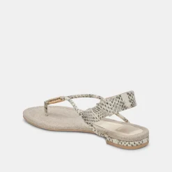 BACEY SANDALS GREY WHITE EMBOSSED STELLA^Dolce Vita Best