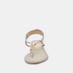 BACEY SANDALS GREY WHITE EMBOSSED STELLA^Dolce Vita Best