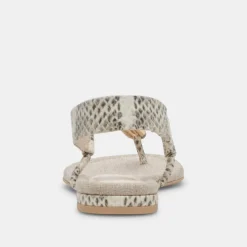 BACEY SANDALS GREY WHITE EMBOSSED STELLA^Dolce Vita Best