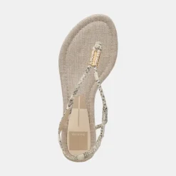 BACEY SANDALS GREY WHITE EMBOSSED STELLA^Dolce Vita Best