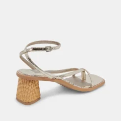 BANITA WIDE SANDALS LIGHT GOLD CRACKLED STELLA^Dolce Vita Fashion