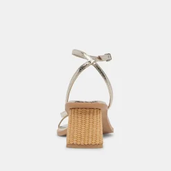 BANITA WIDE SANDALS LIGHT GOLD CRACKLED STELLA^Dolce Vita Fashion