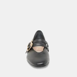 BAYLEE BALLET FLATS BLACK LEATHER^Dolce Vita Hot