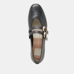 BAYLEE BALLET FLATS BLACK LEATHER^Dolce Vita Hot