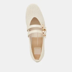 BAYLEE BALLET FLATS BONE PERFORATED SUEDE^Dolce Vita New