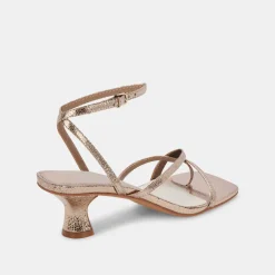 BAYLOR HEELS DARK GOLD CRACKLED STELLA^Dolce Vita New