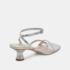 BAYLOR HEELS SILVER METALLIC LEATHER^Dolce Vita Discount