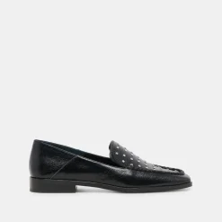 BENY FLATS BLACK STUDDED LEATHER^Dolce Vita Best
