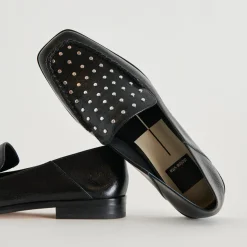 BENY FLATS BLACK STUDDED LEATHER^Dolce Vita Best