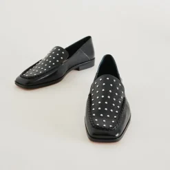 BENY FLATS BLACK STUDDED LEATHER^Dolce Vita Best