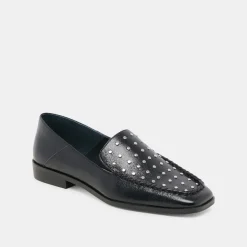 BENY FLATS BLACK STUDDED LEATHER^Dolce Vita Best