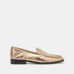 BENY FLATS GOLD DISTRESSED LEATHER^Dolce Vita Best