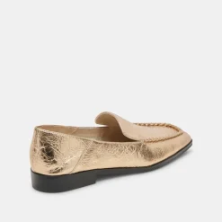 BENY FLATS GOLD DISTRESSED LEATHER^Dolce Vita Best