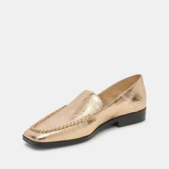 BENY FLATS GOLD DISTRESSED LEATHER^Dolce Vita Best