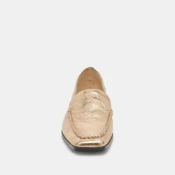 BENY FLATS GOLD DISTRESSED LEATHER^Dolce Vita Best