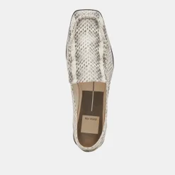 BENY FLATS GREY WHITE SNAKE EMBOSSED^Dolce Vita Discount