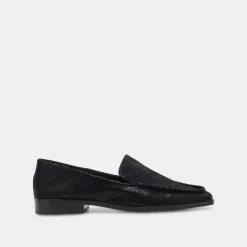 BENY FLATS ONYX EMBOSSED LEATHER^Dolce Vita Outlet