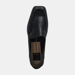 BENY FLATS ONYX EMBOSSED LEATHER^Dolce Vita Outlet