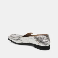 BENY FLATS SILVER DISTRESSED LEATHER^Dolce Vita Clearance