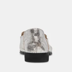 BENY FLATS SILVER DISTRESSED LEATHER^Dolce Vita Clearance