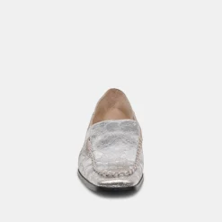 BENY FLATS SILVER DISTRESSED LEATHER^Dolce Vita Clearance