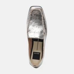 BENY FLATS SILVER DISTRESSED LEATHER^Dolce Vita Clearance