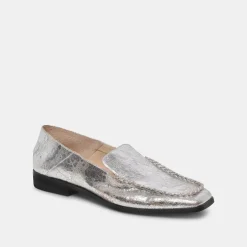 BENY FLATS SILVER DISTRESSED LEATHER^Dolce Vita Clearance
