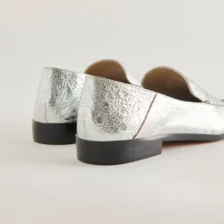 BENY WIDE FLATS SILVER DISTRESSED LEATHER^Dolce Vita Clearance