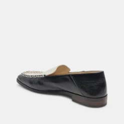 BENY WIDE FLATS WHITE BLACK CRINKLE PATENT^Dolce Vita Fashion