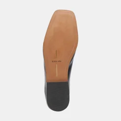 BENY WIDE FLATS WHITE BLACK CRINKLE PATENT^Dolce Vita Fashion