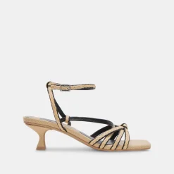 BEV BRAID HEELS BLACK NATURAL JUTE^Dolce Vita Clearance