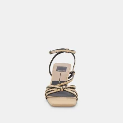 BEV BRAID HEELS BLACK NATURAL JUTE^Dolce Vita Clearance