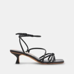 BEV HEELS BLACK LEATHER^Dolce Vita Clearance