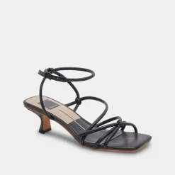 BEV HEELS BLACK LEATHER^Dolce Vita Clearance