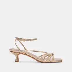 BEV HEELS GOLD METALLIC LEATHER^Dolce Vita Best