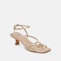 BEV HEELS GOLD METALLIC LEATHER^Dolce Vita Best