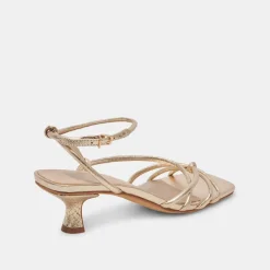 BEV HEELS GOLD METALLIC LEATHER^Dolce Vita Best