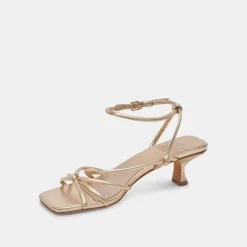 BEV HEELS GOLD METALLIC LEATHER^Dolce Vita Best