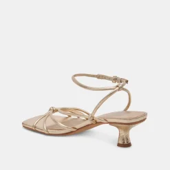 BEV HEELS GOLD METALLIC LEATHER^Dolce Vita Best