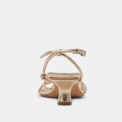 BEV WIDE HEELS GOLD METALLIC LEATHER^Dolce Vita Fashion