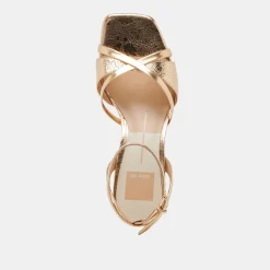 BLAKLY HEELS GOLD DISTRESSED LEATHER^Dolce Vita New
