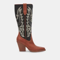 BLANCH BOOTS BROWN BLACK LEATHER^Dolce Vita Online