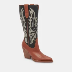 BLANCH BOOTS BROWN BLACK LEATHER^Dolce Vita Online