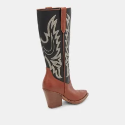 BLANCH BOOTS BROWN BLACK LEATHER^Dolce Vita Online