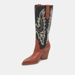BLANCH BOOTS BROWN BLACK LEATHER^Dolce Vita Online