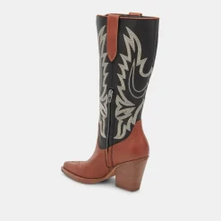 BLANCH BOOTS BROWN BLACK LEATHER^Dolce Vita Online