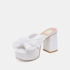 BLARE HEELS WHITE SATIN^Dolce Vita Discount