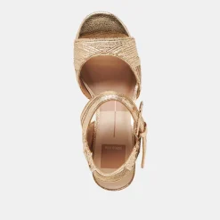 BOBBY DECO HEELS GOLD WOVEN STELLA^Dolce Vita Best