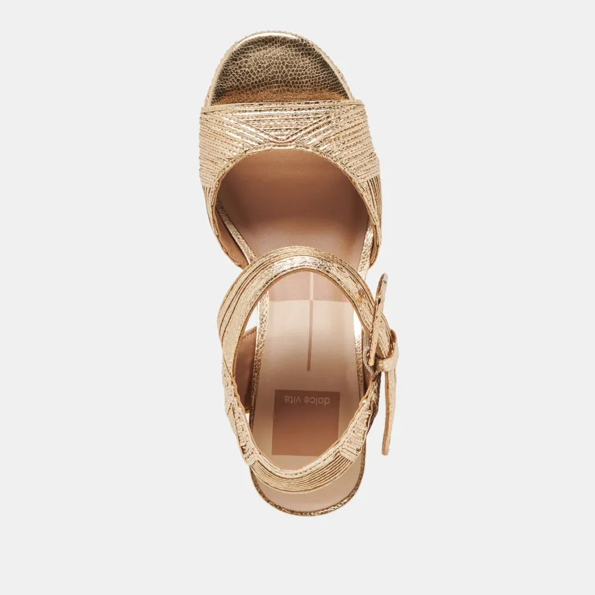 BOBBY DECO HEELS GOLD WOVEN STELLA^Dolce Vita Best